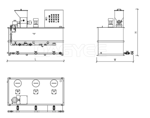 3 Series 1000L Polymer Flocculation Preparation Metering Systems